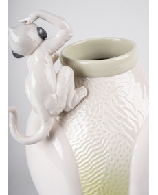 Monkey vase Lladró Porcelain 01009499