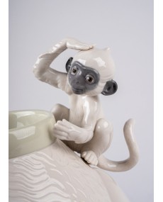 Monkey vase Lladró Porcelain 01009499