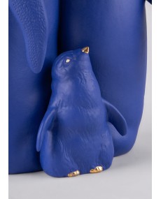 Penguin family (blue-gold) Porcelana Lladró 01009539  