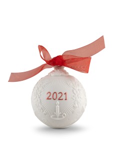 2021 Christmas ball (Re-Deco red) Lladró Porzellan 01018461  