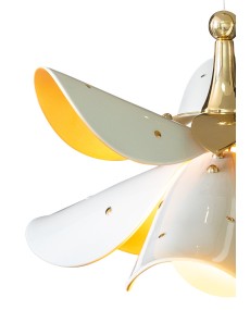 Blossom hanging lamp (white-gold)(CE/UK) Lladro Porcelain 01024121