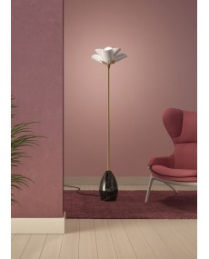 Blossom floor lamp (white-gold)(CE) Lladro Porcelaine 01024128  