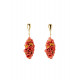 Golden coral reef long earrings Lladró Porcelain 01010245