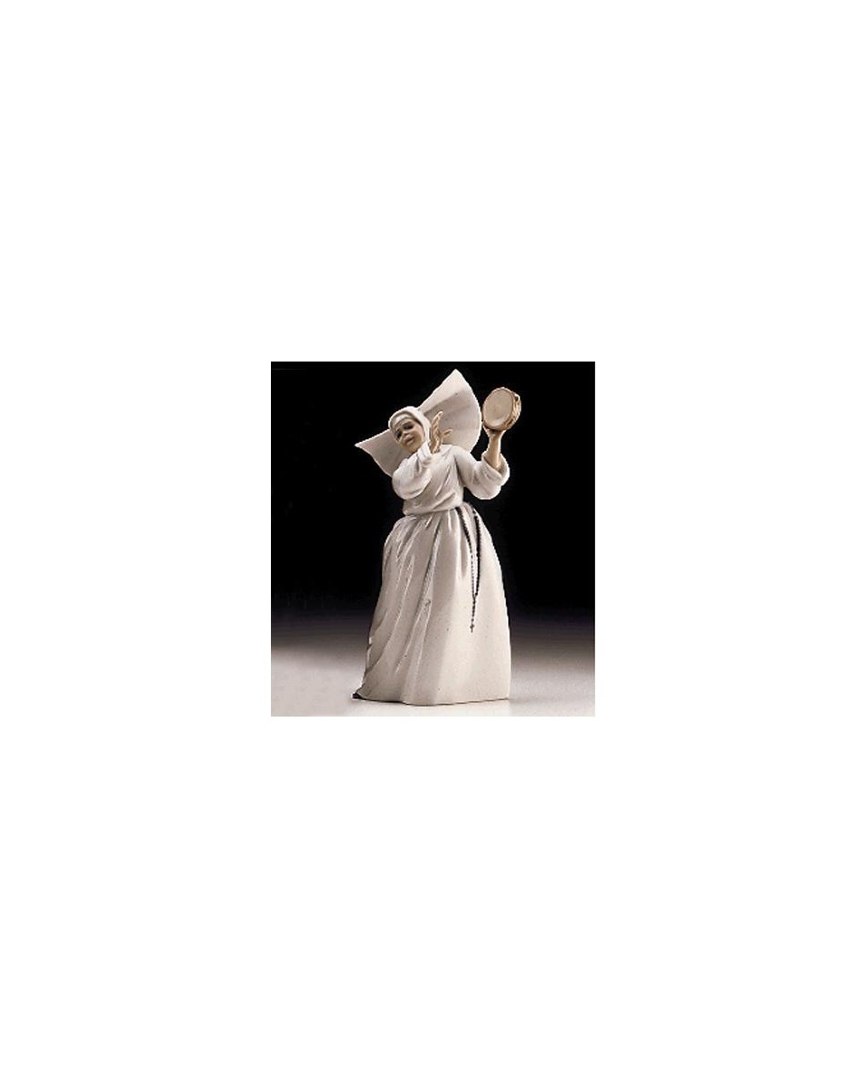 Sister with Tambourine Lladro Porcelain Figurine