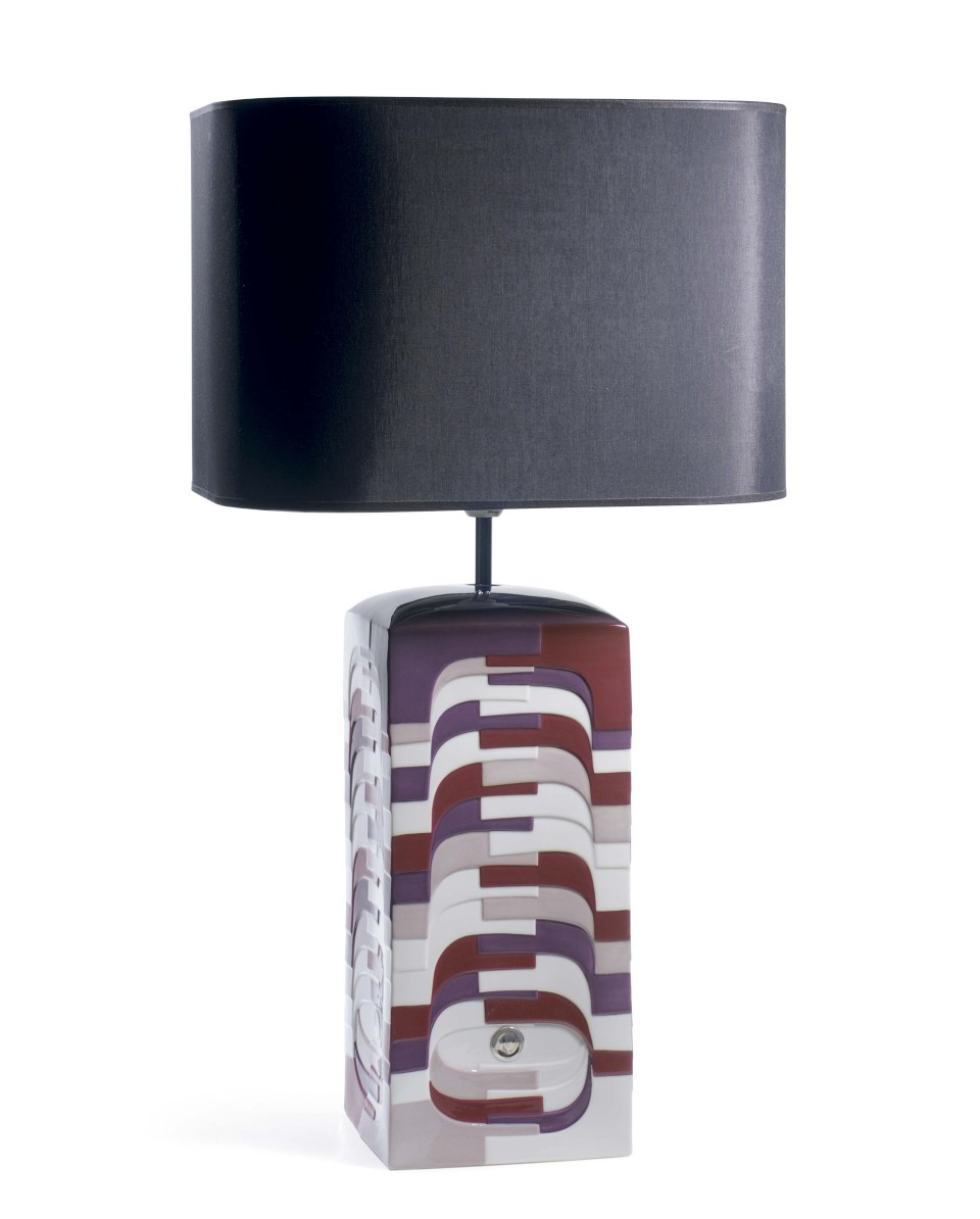 Estratos - Large lamp -burgundy (CE) Lladró Porcelain 01009064