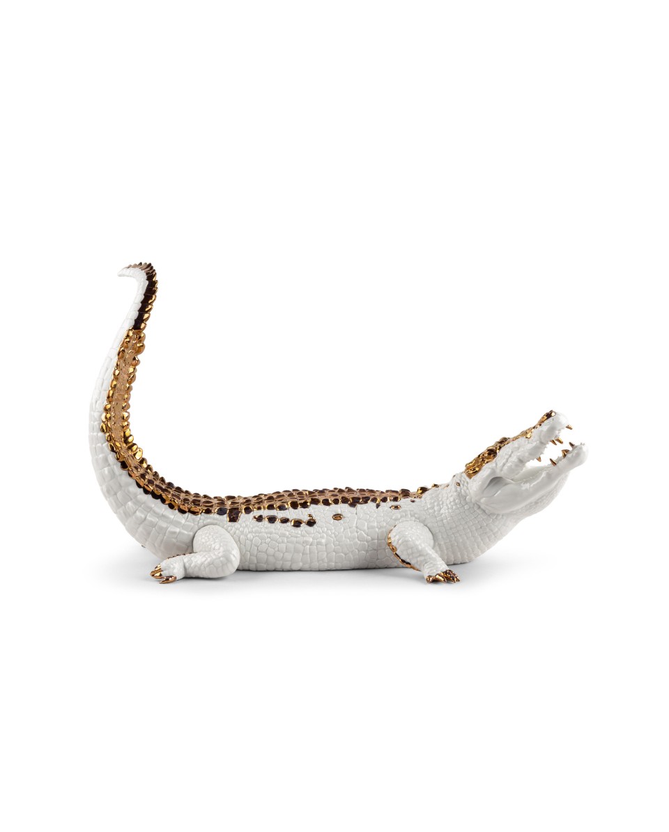 Crocodile (white-copper) Porcelana Lladró 01009542 