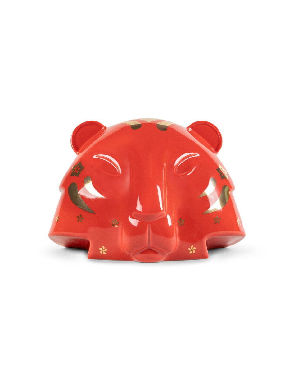 "The Tiger (red-gold) Lladró Porcelain 01009549 by Lladro"