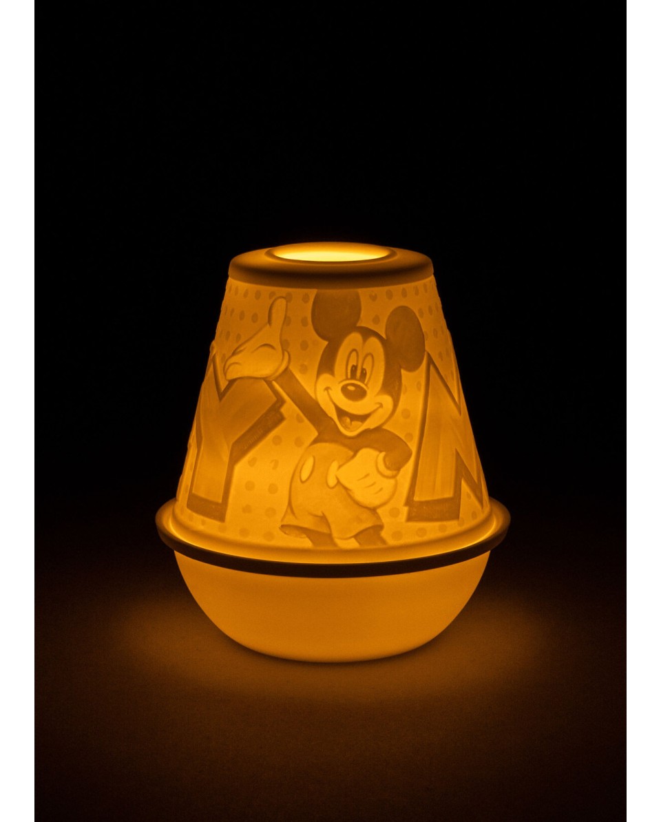 Lithophane Votive Light - Mickey Mouse Lladro Porcelain