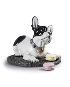 French Bulldog with Macarons Lladro Porcelain 01009398