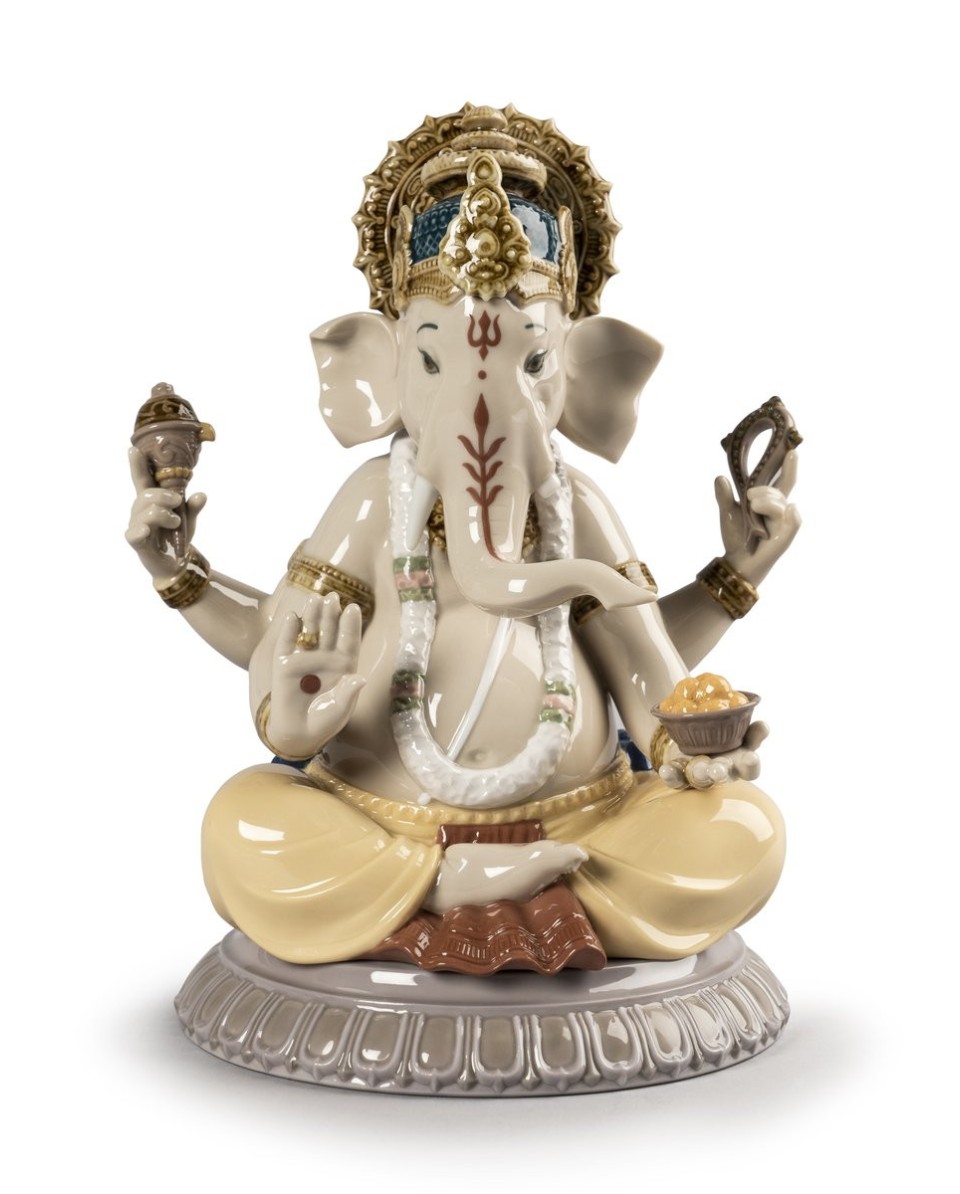 Lord Ganesha Lladró Porcelain 01009399 - TicTacArea