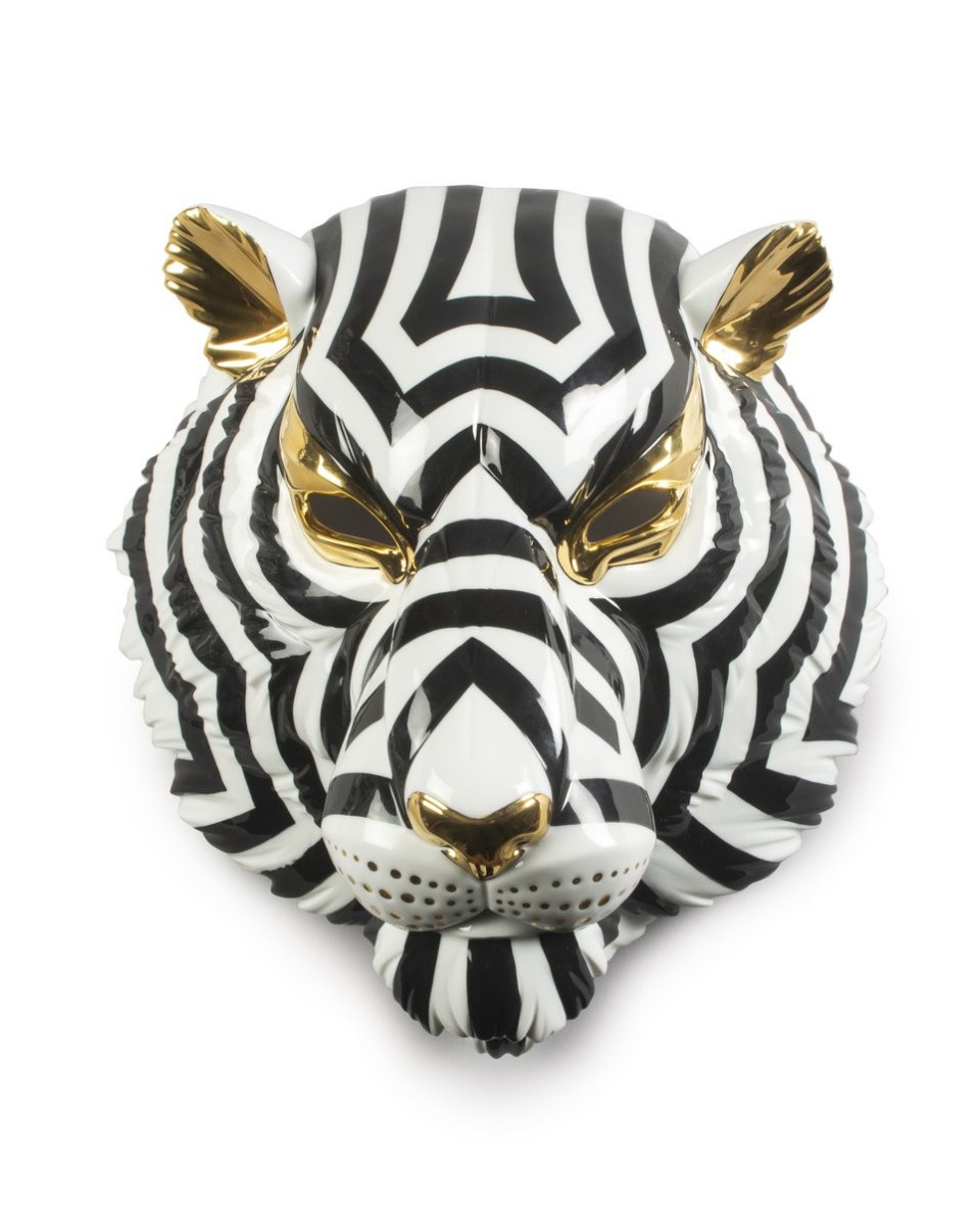 Tiger mask (black-gold) Porcelana Lladró 01009404 