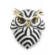 Owl Mask Black-Gold Lladró Porcelain 01009406