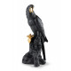 Macaw Bird Black-Gold Lladró Porcelain 01009577