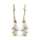 Boucles d'oreille pendants Heliconia Lladro Porcelaine 01010172