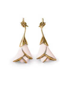 Boucles d'oreille Heliconia (rose) Lladró Porcelaine 01010186