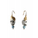 Frida Kahlo Skull Earrings - Lladro Porcelain