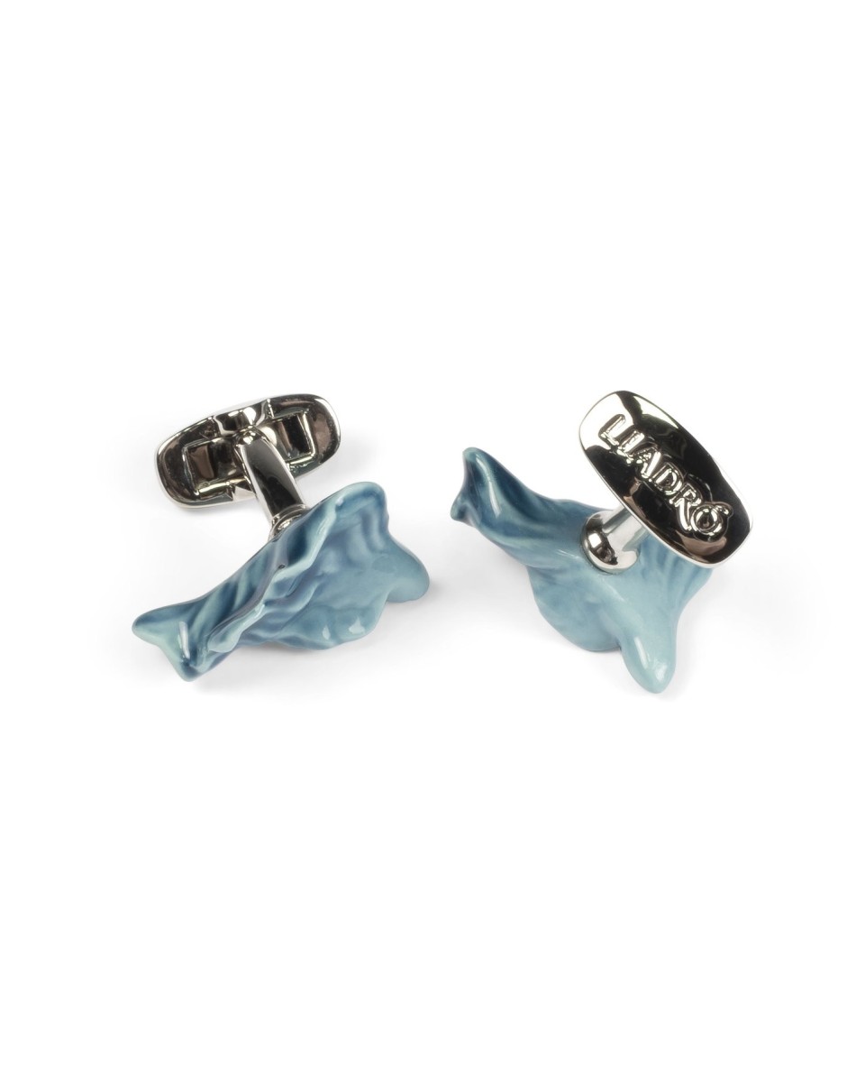 Aquarium Cufflinks Lladró Porcelain 01010202 - TicTacArea