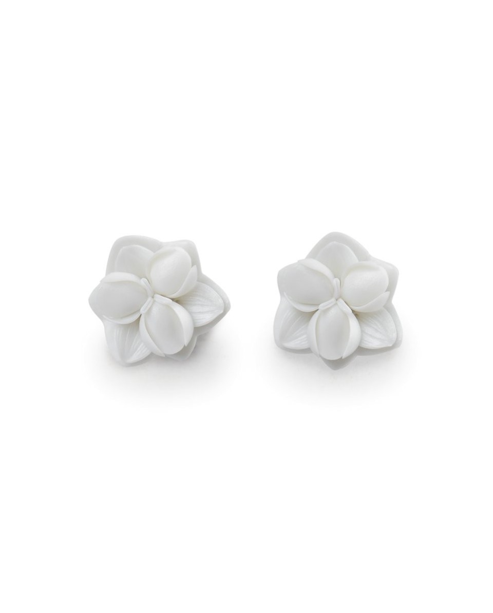 Pendientes botón Orquídea Porcelana Lladró 01010229 - TicTacArea