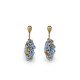 Golden Blue Reef Long Earrings - Lladro Porcelain 01010238