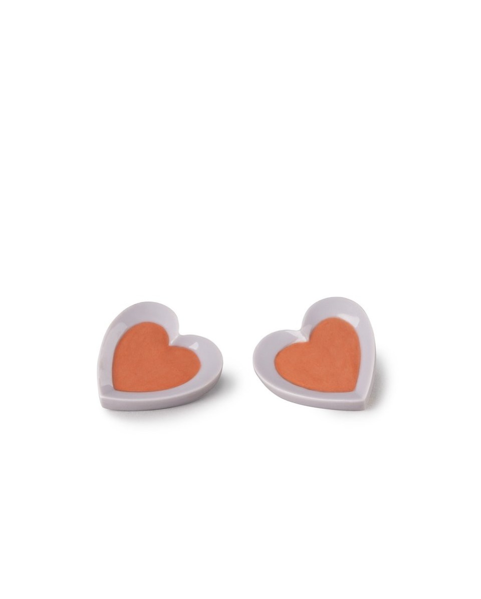 Boucles d'oreille Hearts Lladró Porcelaine 01010273 - TicTacArea