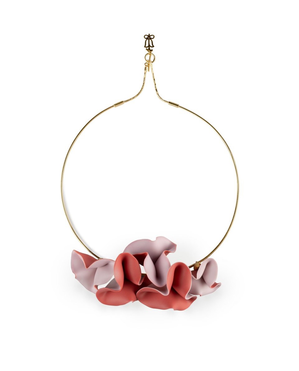 Collier rigide Lola rose et rouge Lladró Porcelaine 01010278