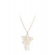 Actinia Long Pendant White-Gold Lladro Porcelain