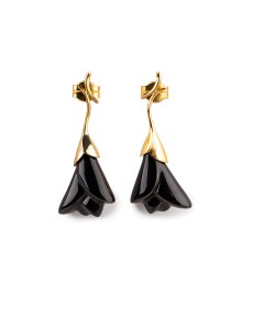 Heliconia short earrings (black) Lladró ФАРФОР 01010301  