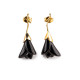 Boucles d'oreille Heliconia noir Lladro Porcelaine 01010301