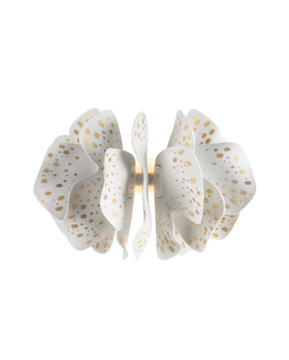 TicTacArea.com - Nightbloom Wall Light (Weiß-Gold) Lladró Porzellan