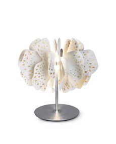 Nightbloom Lampe de Table Blanc-Or CE Lladro Porcelaine