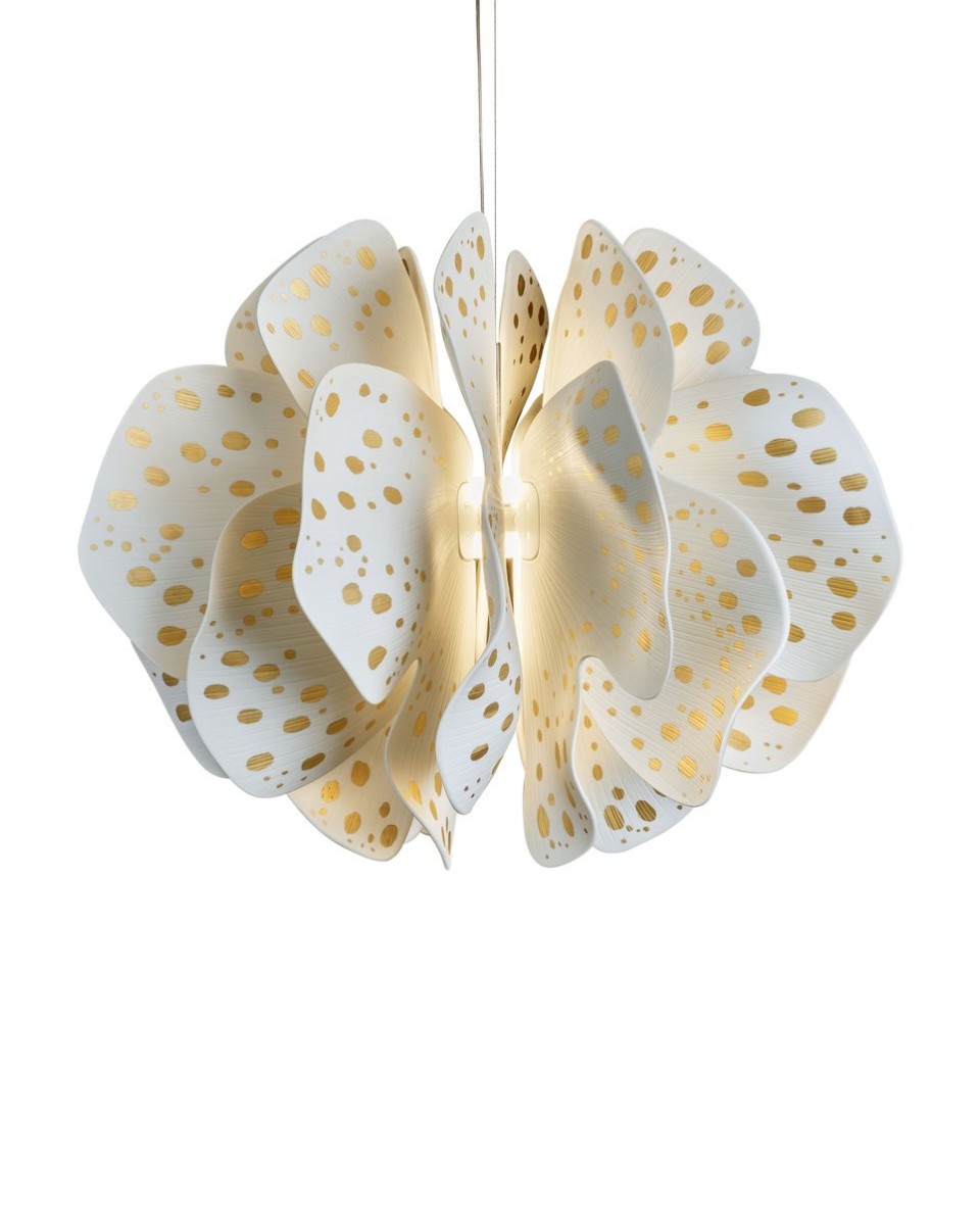 Nightbloom han.lamp 60cm(wh-gold)(CE/UK) Lladró ФАРФОР 01024038  