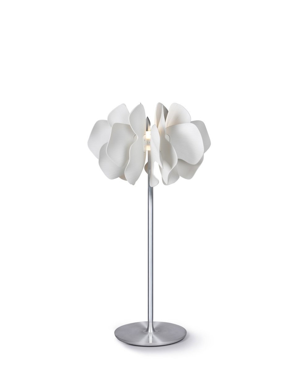 "Lámpara de pie Nightbloom Lladró 01024044 - Porcelana blanca"