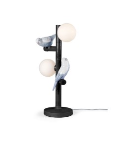 Parrot Table Lamp in Black - Lladro Porcelain 01024152