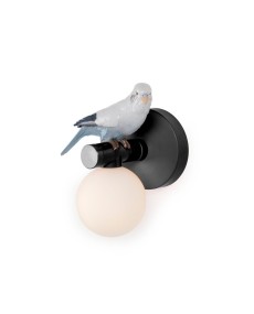 Parrot Wall Light - Black CE/UK Lladro Porcelain