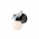 Parrot Wall Light - Black CE/UK Lladro Porcelain