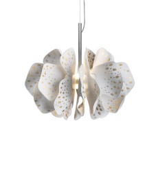 Nightbloom hang. lamp 40cm (wh-gold)(US) Lladró Porcelain 01024042