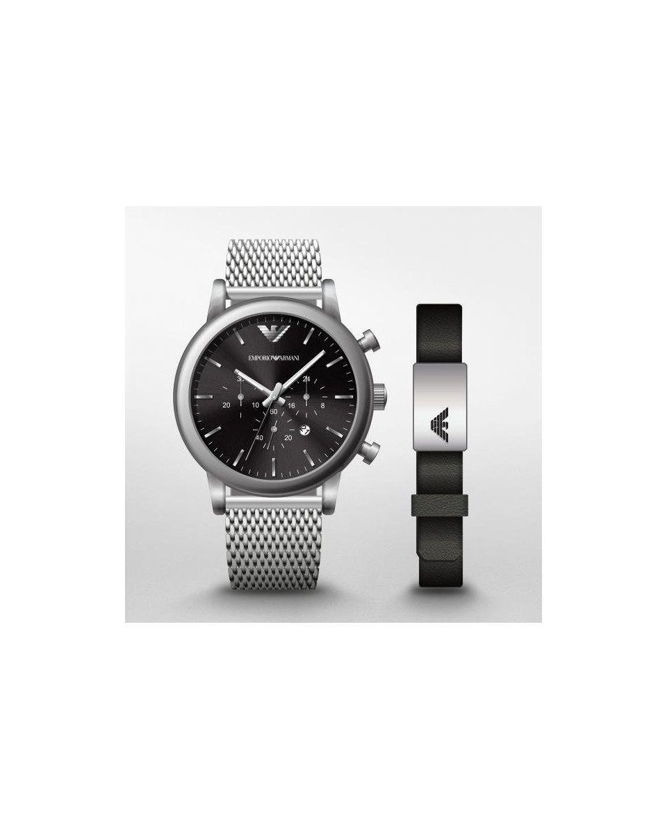 Emporio Armani STAINLESS STEEL MESH AR80062SET - TicTacArea.com