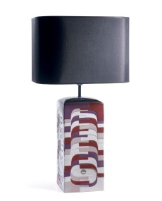 Estratos - Large Lamp in Burgundy: Lladró Porcelain 01009066