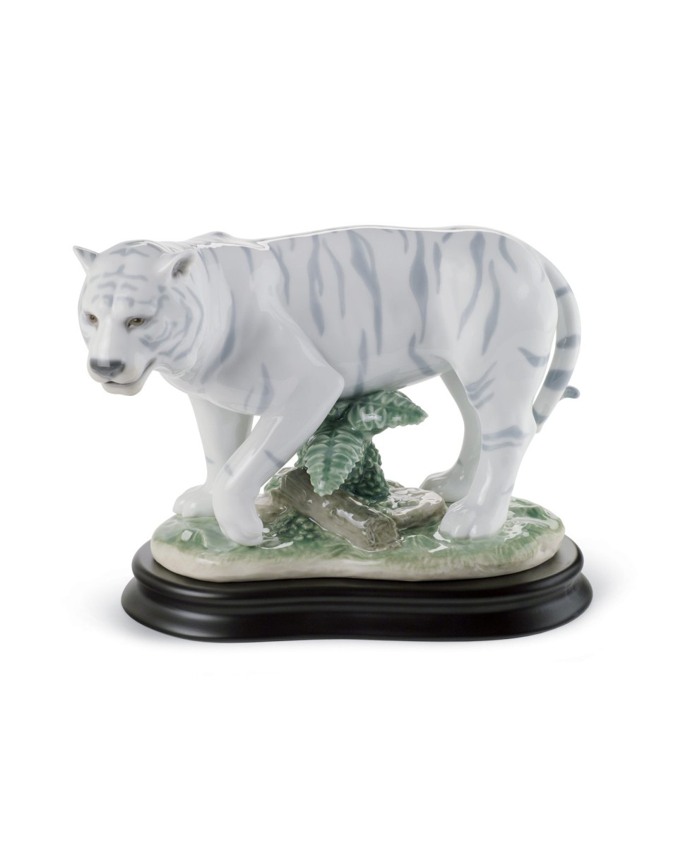 "Lladró Tiger Figurine 01008465 - Coleção Zodíaco Chinês em Porc