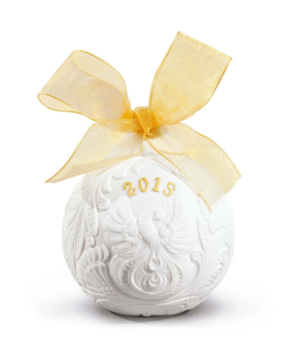 "Lladro 2015 Christmas Ball Porcelana - Edição Limitada, Ornamento 