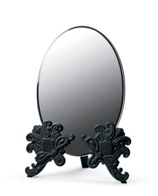 Black Lladró Porcelaine Vanity Mirror - TicTacArea