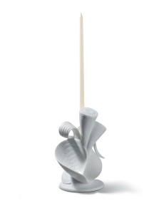 Naturo - Lladró Porcelaine Single Candleholder (White)