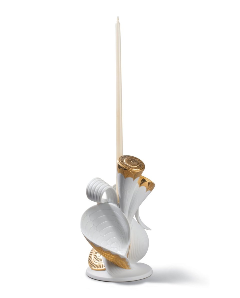 "Candelabro Naturofantastic Lladro 01007959 - Lustre oro Porcelana"