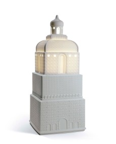 Metropolis Lamp: Light Grey Lladro Porcelain