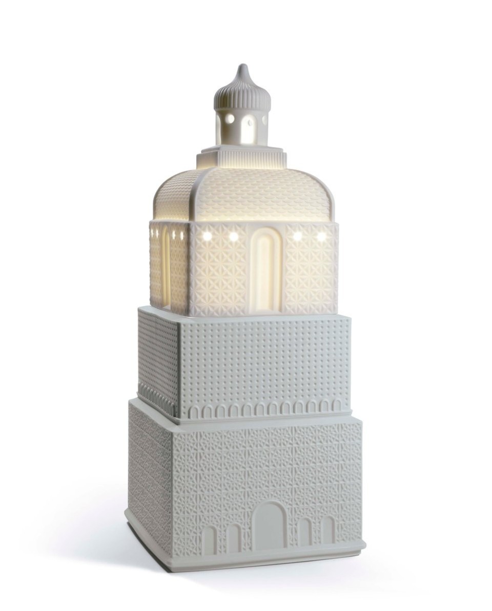 Metropolis Lamp: Light Grey Lladro Porcelain