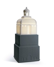 Metropolis Lamp in Anthracite - Lladro Porcelain