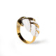 "Anel Ajustável Lladró Heliconia Metal Ring em Porcelana 01010179 -