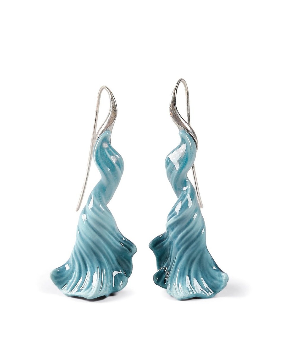 "Lladró Aquarium Long Earrings 01010199 - Handgefertigte Porzellan-S