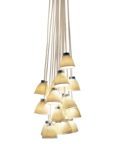 "Lladro 18-Lithophane Chandelier 01017183 - Luxus Porzellan Lampe | T