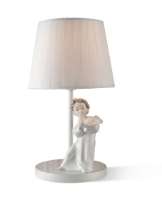 "Lladro Angel with Flute Lamp 01023142 - Exquisite Porcelain Decor | 